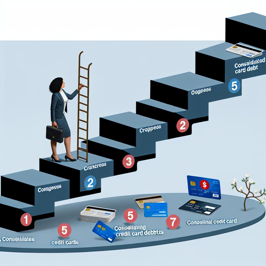 Steps to consolidate credit card debt.